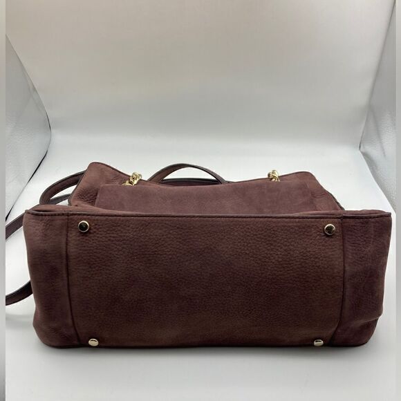 Kate Spade New York  Bordeaux Cown Hide Leather Shoulderbag Handbag - Picture 3 of 13